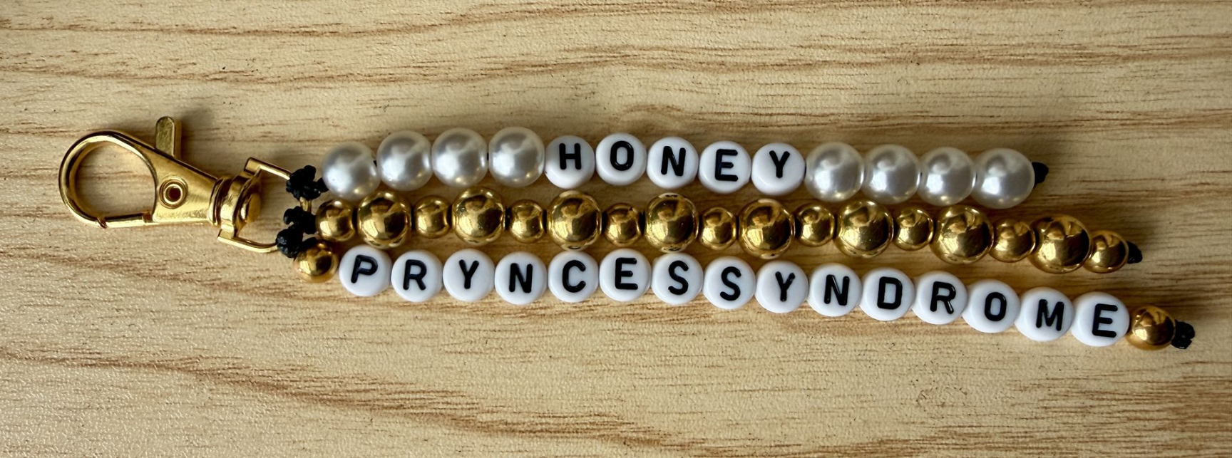 Personalized letter bead charm with custom name design